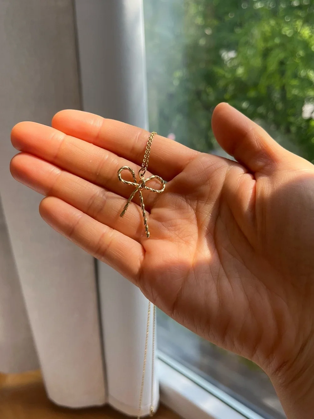 Urban Outfitters Gold Bow Pendant Necklace - Women Jewelry